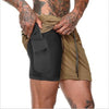 Double layer Sport Shorts Men Sportswear Quick dry Plus Size Fitness
