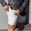 Double layer Sport Shorts Men Sportswear Quick dry Plus Size Fitness