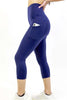 Seajoy Athletic High-Waisted Capri Leggings with Hip Pockets