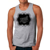 Mens Tank Top Fitness Shirt Vintage Premium Quality Black Illustration