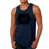 Mens Tank Top Fitness Shirt Vintage Premium Quality Black Illustration